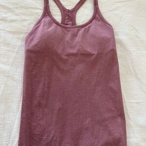 Pink Lululemon Ebb to street tank top